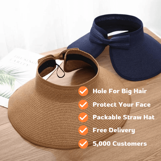 HiTails™ Straw Brim Open Top Hat